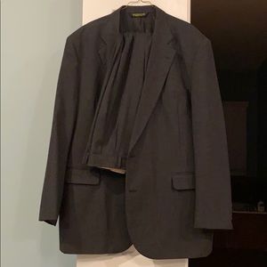 Man’s charcoal gray suit